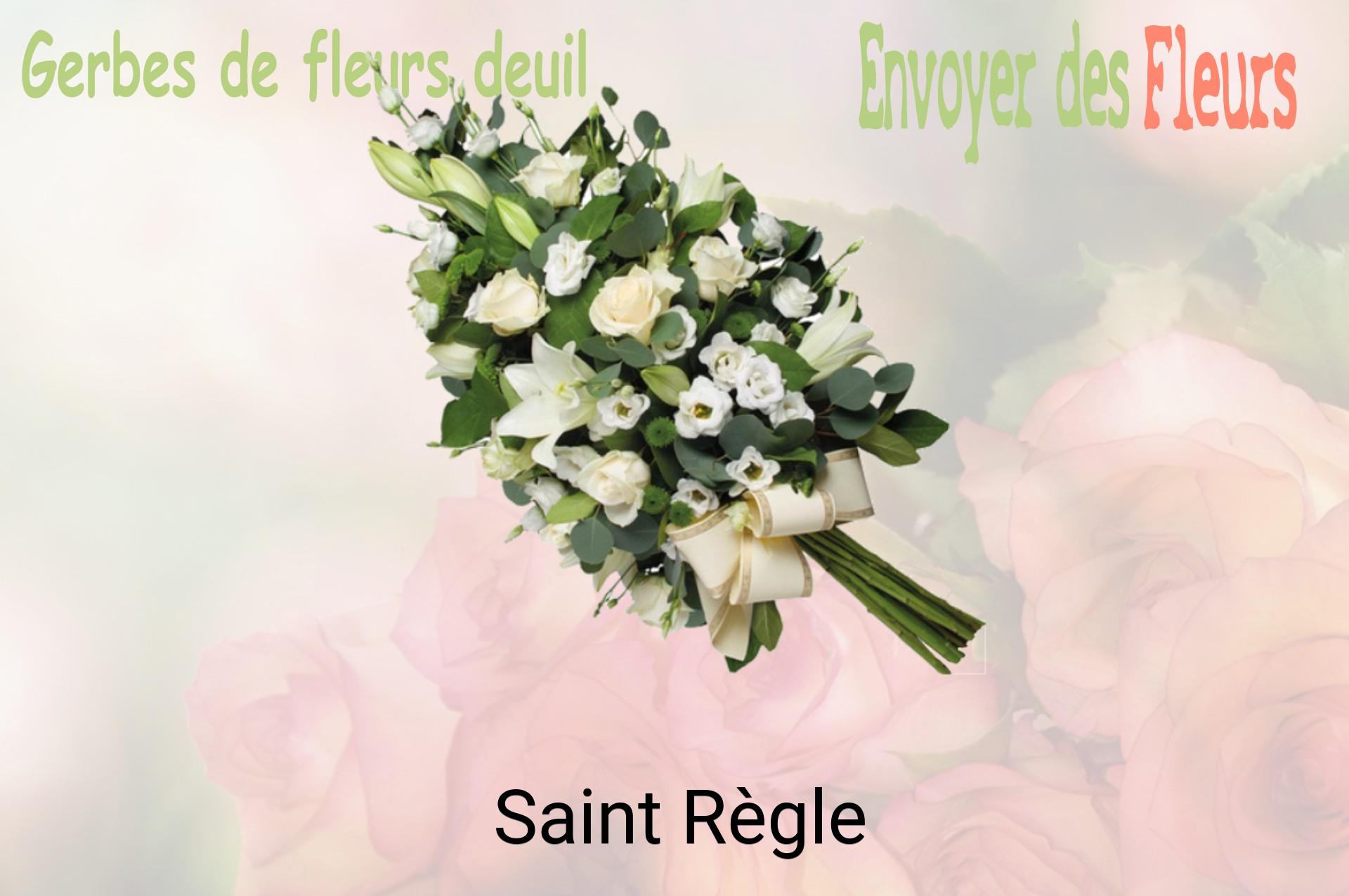 Gerbe de fleurs de deuil livrée à Saint-Règle